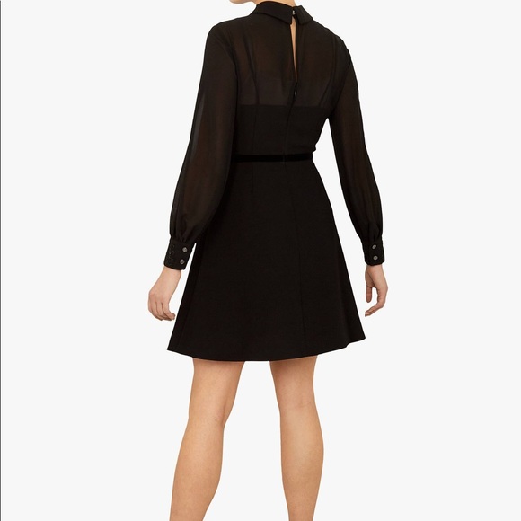 NWT Ted Baker Amaali lacy black dress - 12 - Picture 3 of 8